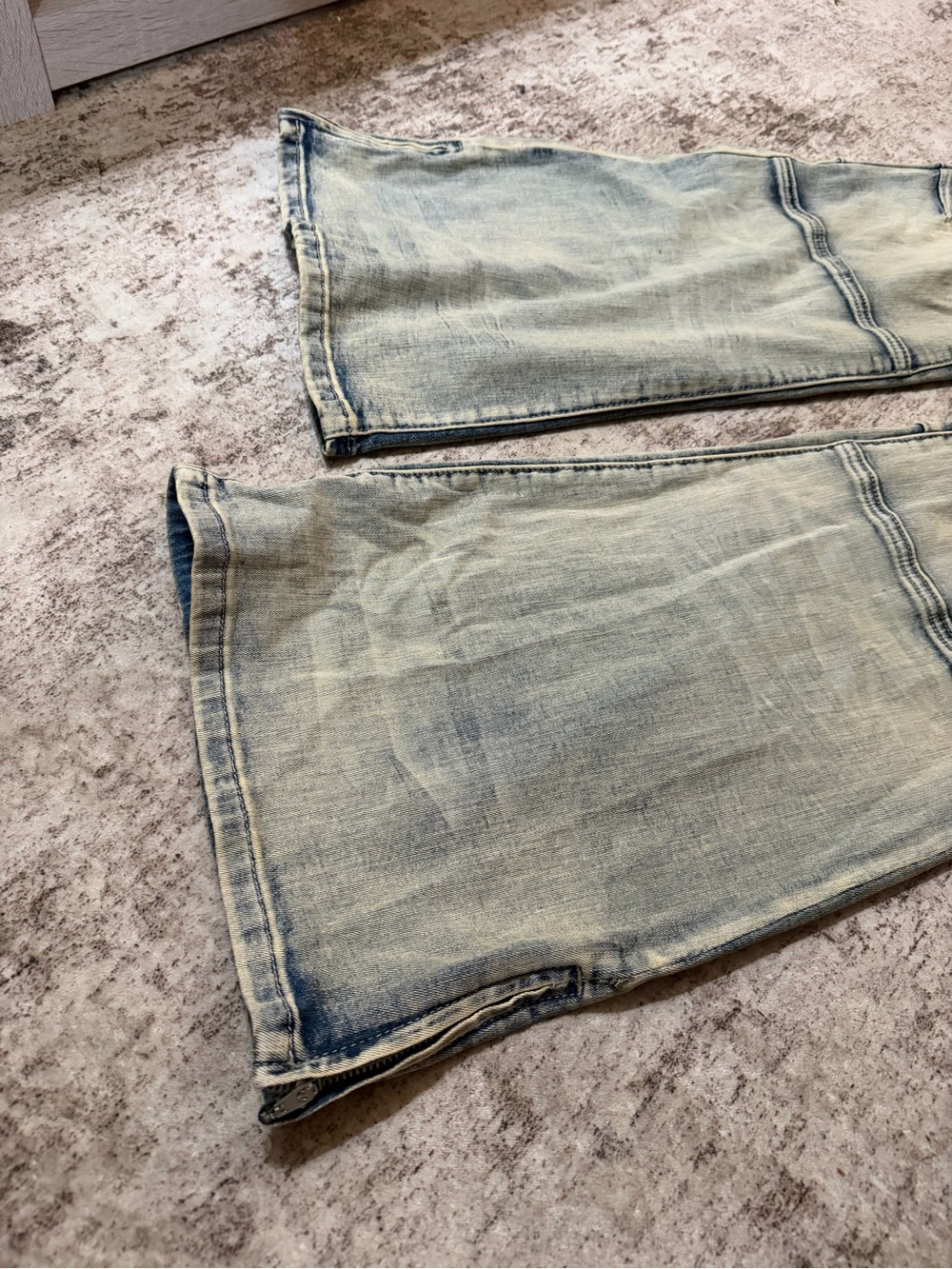 Fashion Nova Light Blue Distressed Flare Jeans - Picture 2 of 4